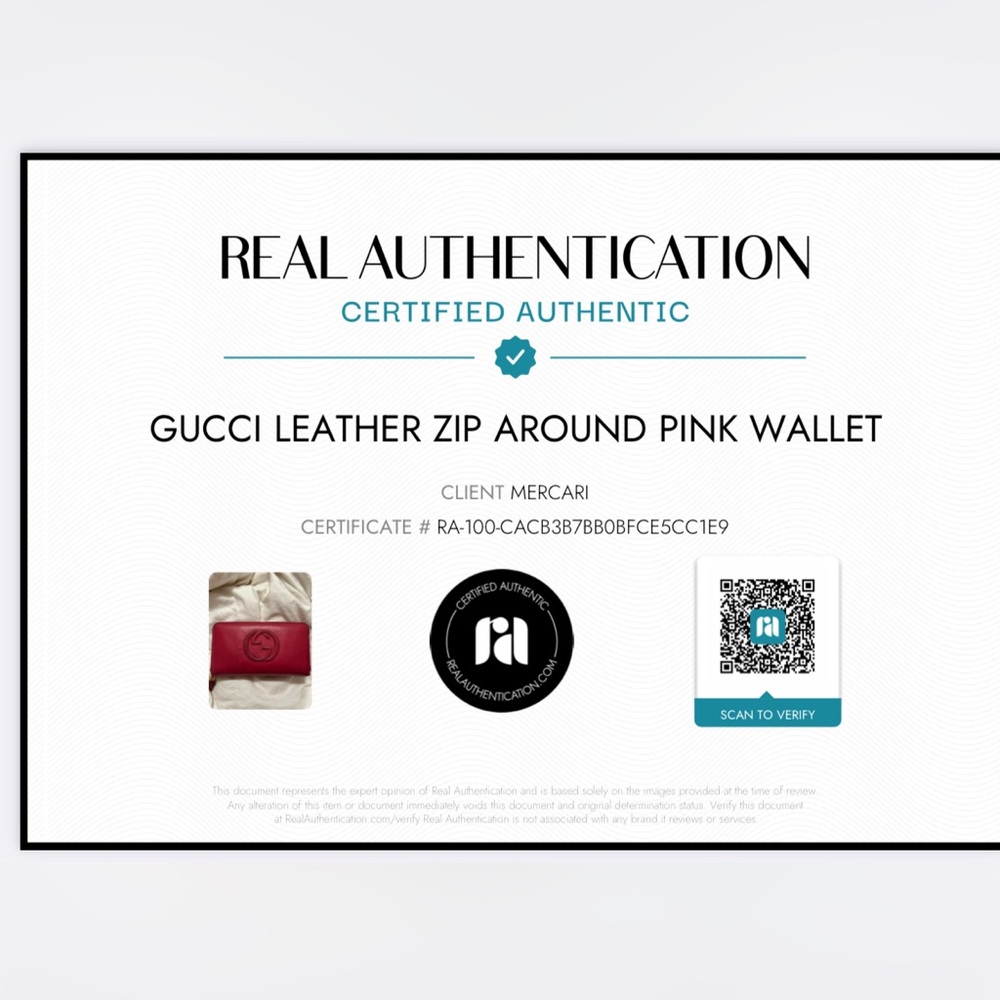 Gucci Soho Magenta Large pebble calf skin zip around Wallet With COA - Picture 16 of 16